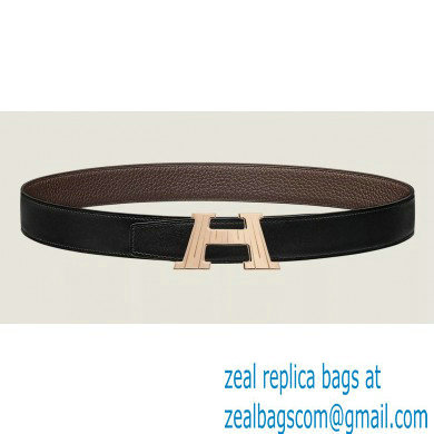 Hermes H Take Off belt buckle & Reversible leather strap 32 mm 01 2023